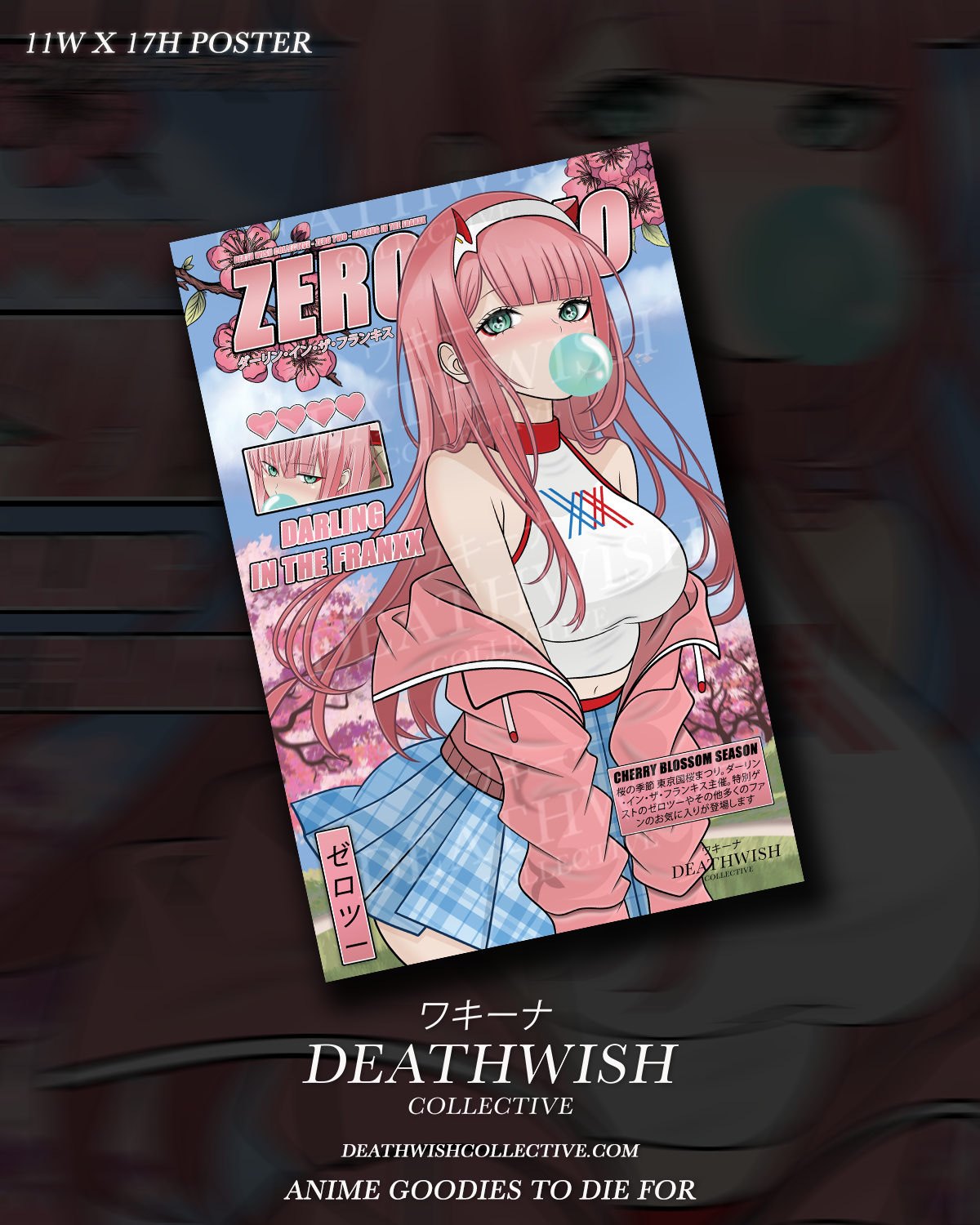 Zero Two Cherry Blossom Poster