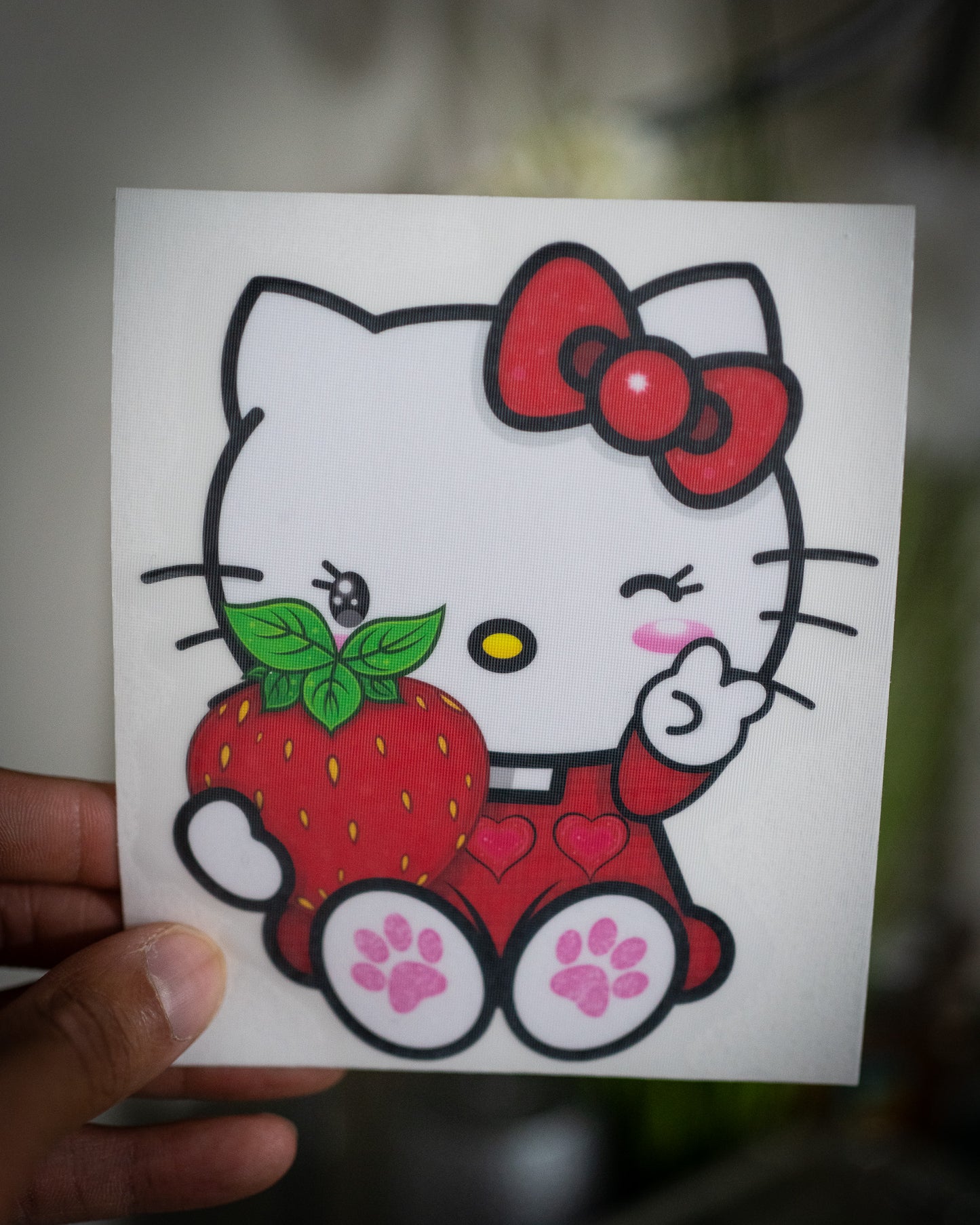 Hello Kitty Strawberry Sticker