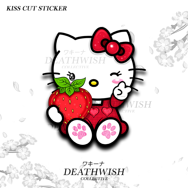 Hello Kitty Strawberry Sticker