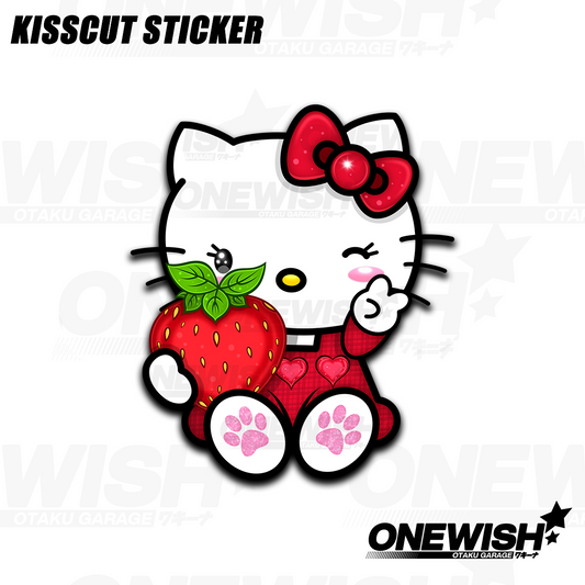 Hello Kitty Strawberry Sticker