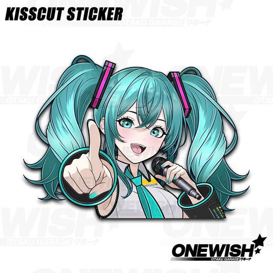 Miku Hatsune Peeker Sticker