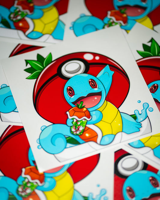 Squirtle Boba Tea Sticker